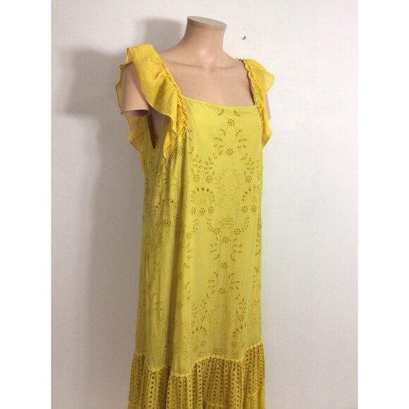 Anthropologie Payal Jain Fallon Eyelet Maxi Dress Womens 8 - Picture 7 of 10